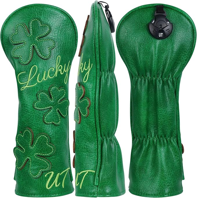 Golf Headcovers Golf Club Head Covers Four Leaf Clover Good Luck Charm - Image 3