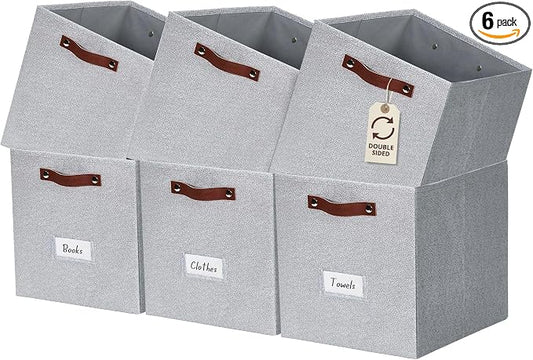 DECOMOMO Storage Cubes, Fabric Organizer Bins by DECOMOMO