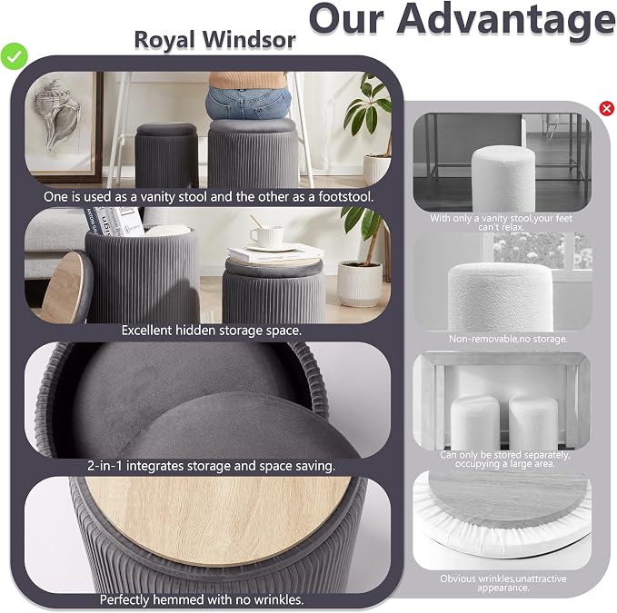 Royal Windsor Round Ottoman - Image 7