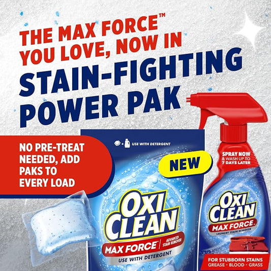 OxiClean Max Force Advanced Stain Remover Power Paks, Use - Image 2