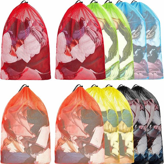 Berlune 12 Pcs Large Laundry Bag Colorful Extra Large Mesh Laundry Bag Bulk by Berlune