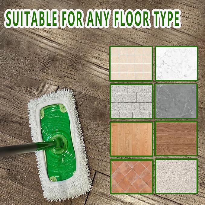 Reusable Microfiber Mop Pads Washable Wet Pads Compatible - Image 6