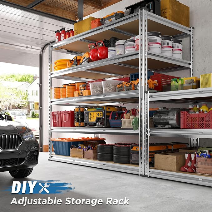 REIBII Garage Shelving, 5 Tier Storage Shelves Load 3020LBS, Adjustable Garage - Image 2