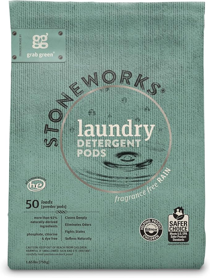 Grab Green Stoneworks Laundry Detergent Pods and Dryer Sheet Bundle, Fragrance - Image 2