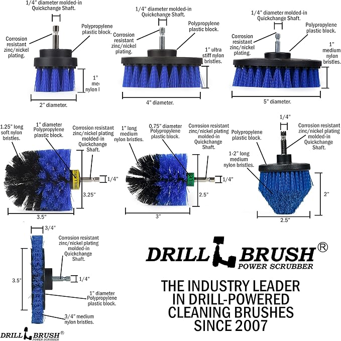 Drillbrush Stainless Steel Cleaning Brush Set, 21-Piece - Image 6