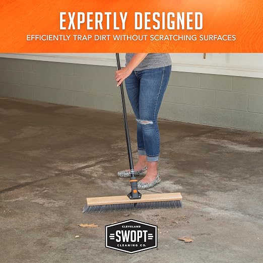 SWOPT 24” Premium Multi-Surface Push Broom Head — Indoor and Outdoor Push Broom - Image 7