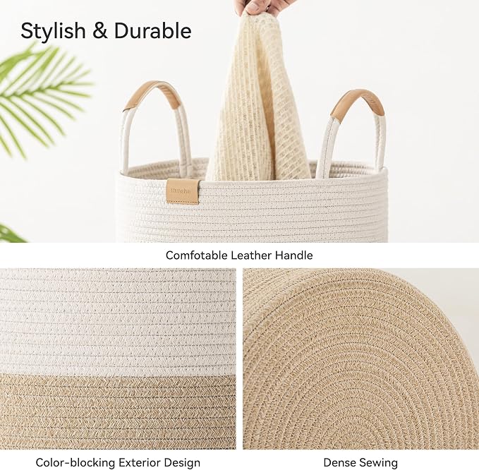 75L Striped Laundry Hamper - Image 6