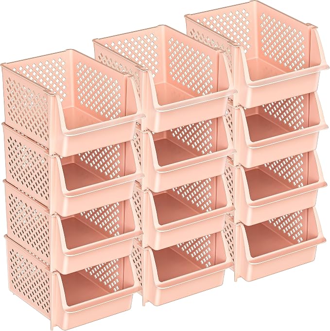 Skywin Stackable Storage Bins for Pantry, 12 Pack Stackable Bins For Organizing by Skywin
