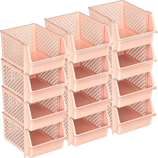 Skywin Stackable Storage Bins for Pantry, 12 Pack Stackable Bins For Organizing by Skywin