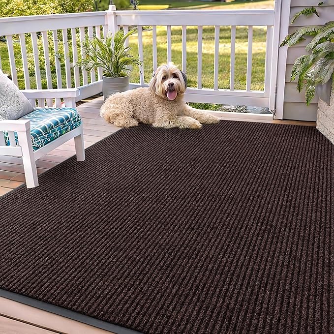 OLANLY Front Door Mat Indoor Outdoor Entrance, Waterproof Heavy Duty Doormat by OLANLY