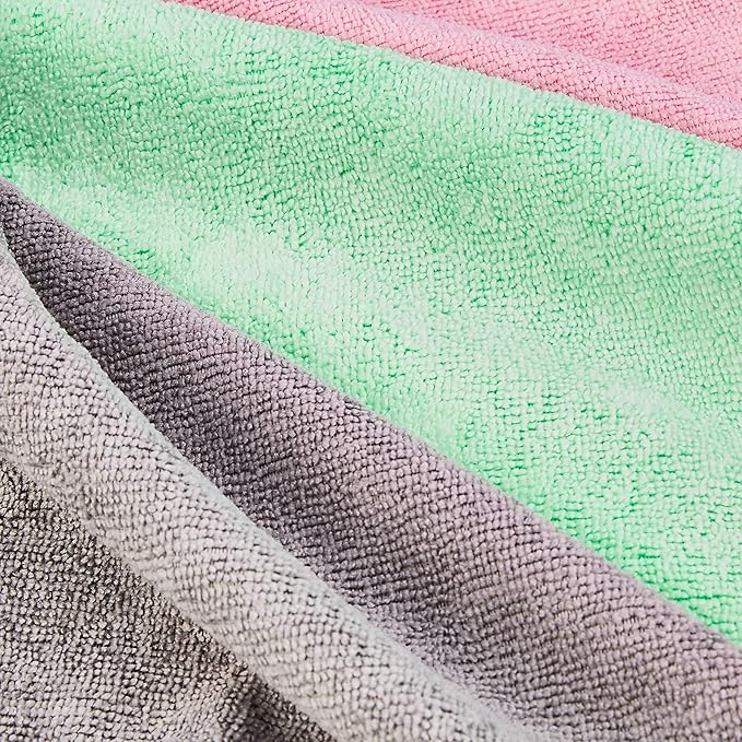 Amazon Basics Microfiber Cleaning Cloths, Non-Abrasive, Reusable and Washable - Image 3