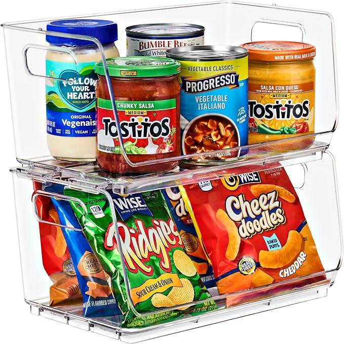 Sorbus Stackable Storage Bins Open Front - Image 8