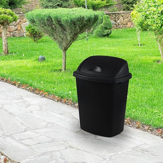 4 Pack 8 Gallon Medium Trash Can - Image 7