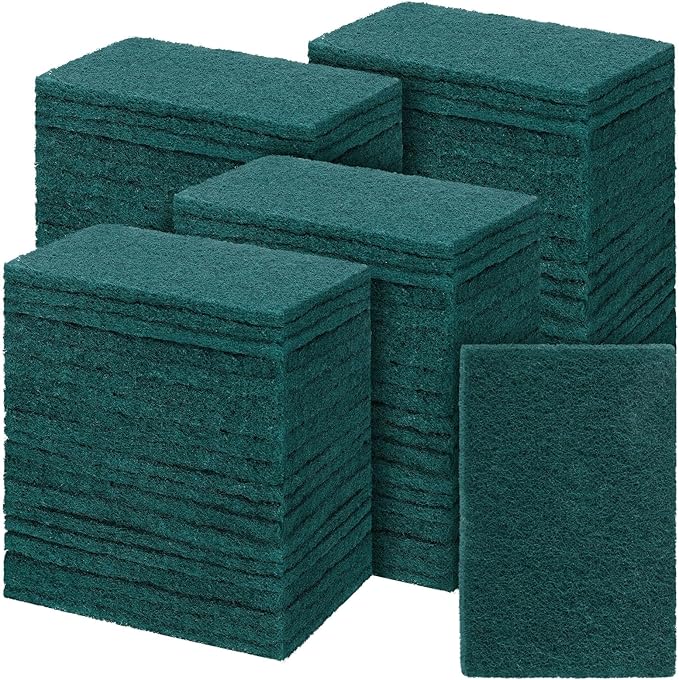 Hoolerry 200 Pcs Heavy Duty Scouring Pads Non Scratch Household Scrub Pads by Hoolerry