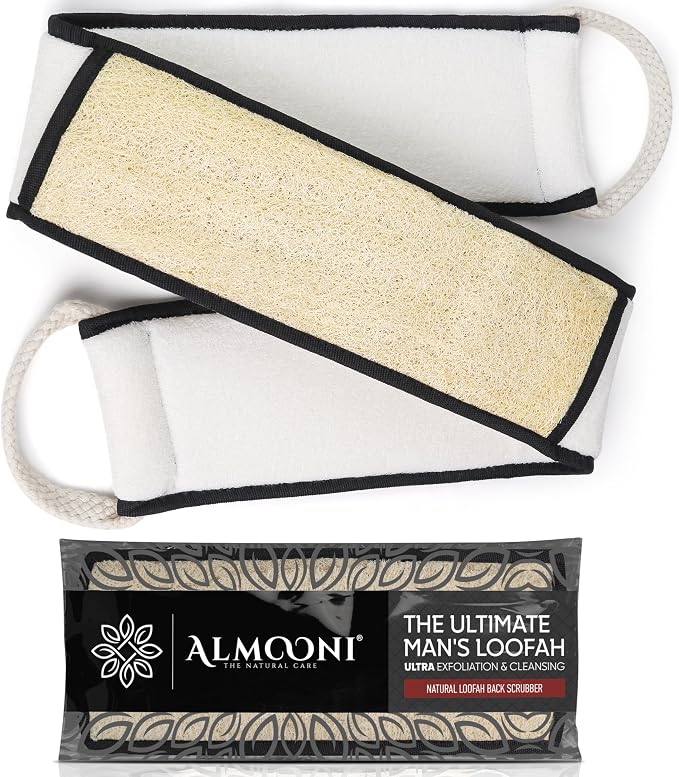 Sturdy Natural Loofah Back Scrubber by Almooni