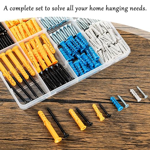 KURUI Wall Anchors Kit for Hanging Wall Art Decor, 135 Screws and 135 Drywall - Image 4