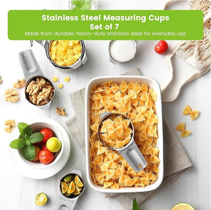 Spring Chef Stainless Steel Measuring Cups Set of 7 - Image 2