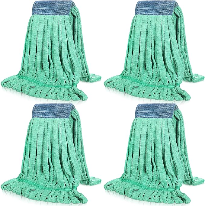 Lallisa 4 Pcs Commercial Mop Head Replacement Tube Microfiber Industrial Looped by Lallisa