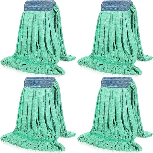 Lallisa 4 Pcs Commercial Mop Head Replacement Tube Microfiber Industrial Looped by Lallisa