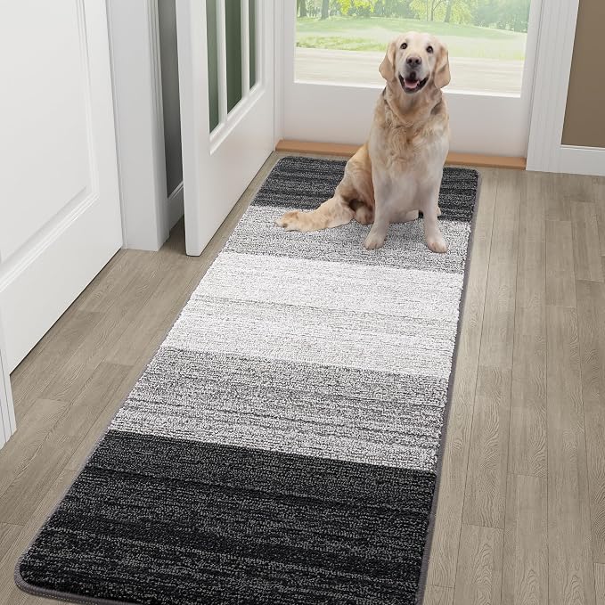 Kitinjoy Indoor Outdoor Door Mat, 59x20 Non-Slip Absorbent Dirt Trapper by Kitinjoy