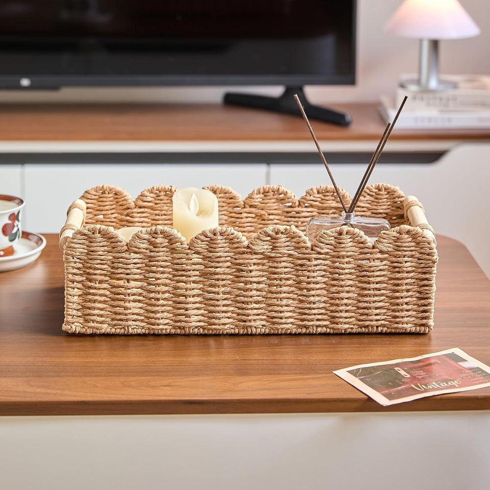 Decorative Basket Set of 3 (Large, Medium, Small), Toilet Paper Storage Baske...