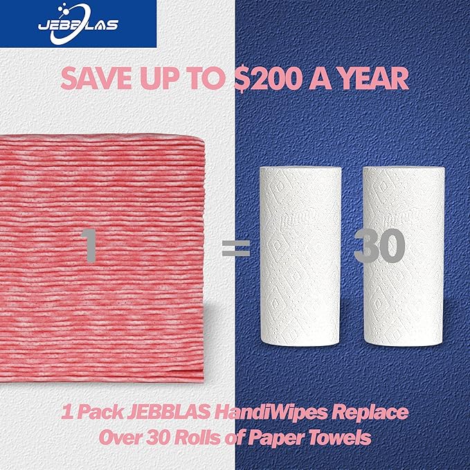 JEBBLAS Handi Wipes Reusable Cloths Dry Cleaning Cloths Dish Towel Kitchen - Image 5