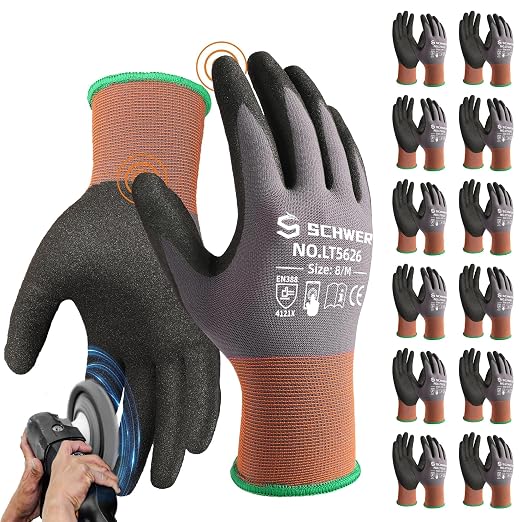 Schwer 12 Pairs Safety Work Gloves by SCHWER
