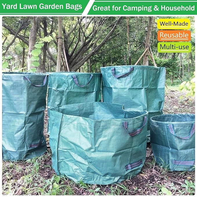 Professional 3-Pack 137 Gallon Lawn Garden Bags Big Yard Waste Bags - Image 6
