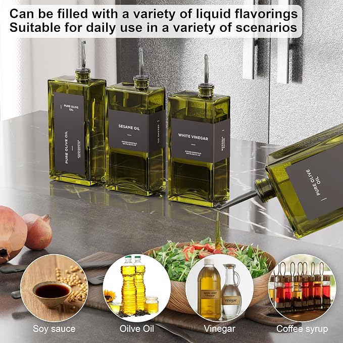 Olive Oil Dispenser for Kitchen, 16.9 oz/ 500 ml Olive Oil Dispenser Bottle - Image 2