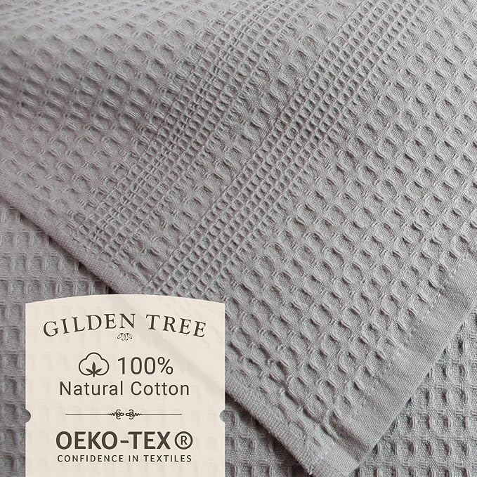 GILDEN TREE Waffle Towels for Bathroom, 100% Cotton Quick Dry Towel, Waffle - Image 2
