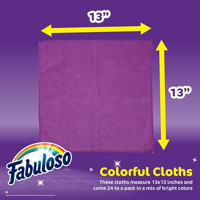 Fabuloso Microfiber Cleaning Cloths, Rainbow - Image 5