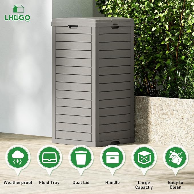 Outdoor Trash Can, 31 Gallon Garbage Can - Image 3