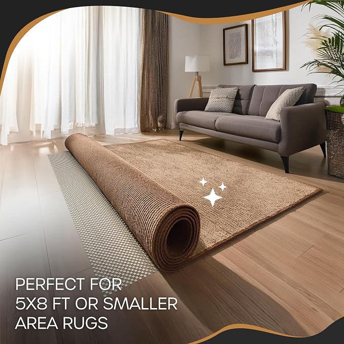 Nevlers 5'x8' White Anti Skid Rug Gripper - Image 9