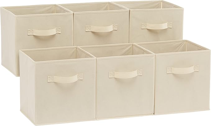 Amazon Basics Collapsible Fabric Storage Cubes Organizer by AmazonBasics