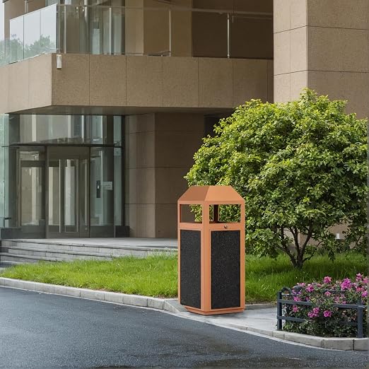 Commercial Metal Outdoor Trash Can - Image 7