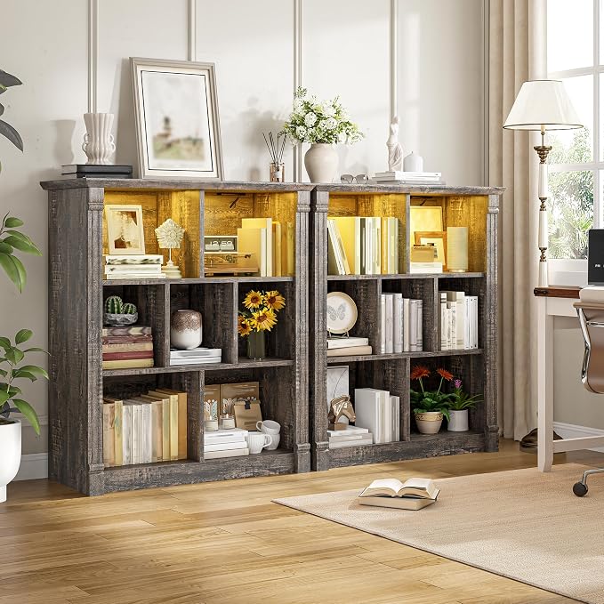 EnHomee 7 Cube Bookshelf Cubby Storage Organizer - Image 2