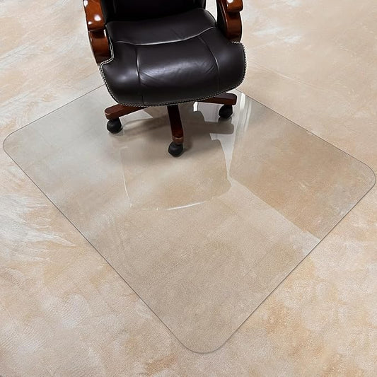 Crystal Clear 1/5" Thick 59" x 47" Heavy Duty Hard Chair Mat, Can be Used on by MuArts