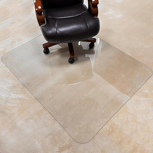 2Pack Crystal Clear 1/5" Thick 59" x 47" Heavy Duty Hard Chair Mat, Can be Used by MuArts