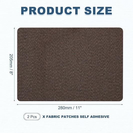 PATIKIL 8x11 Inch Linen Repair Patches, Dark Brown - Image 2