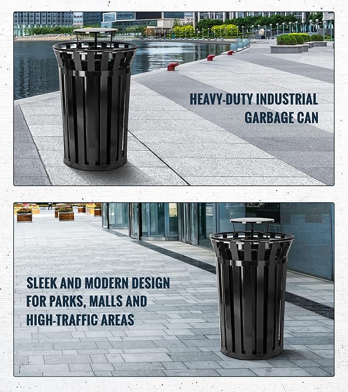 Trash can Lid for Alpine Commercial Outdoor Trash Can - Image 7