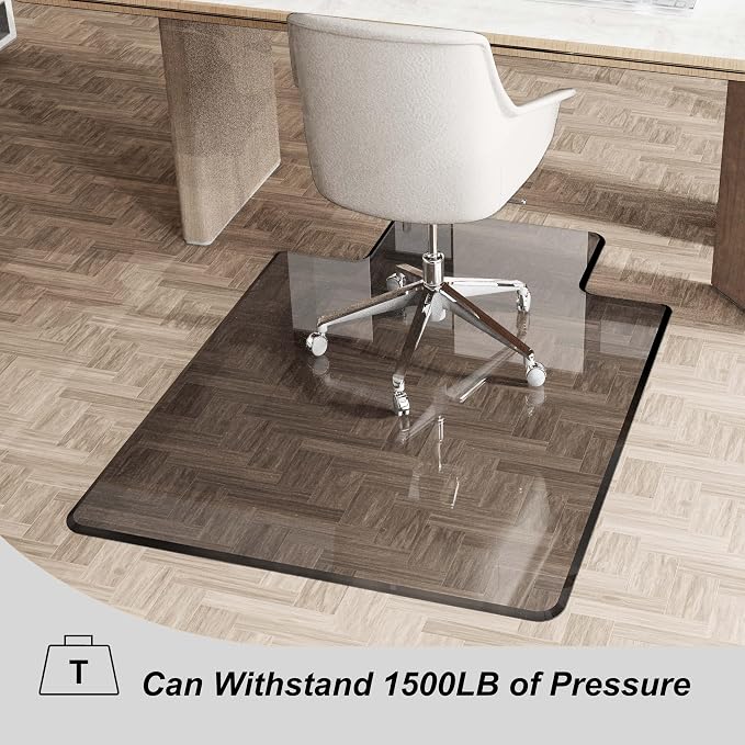 Beveled Edge Irregular Office Chair Mat - Image 5
