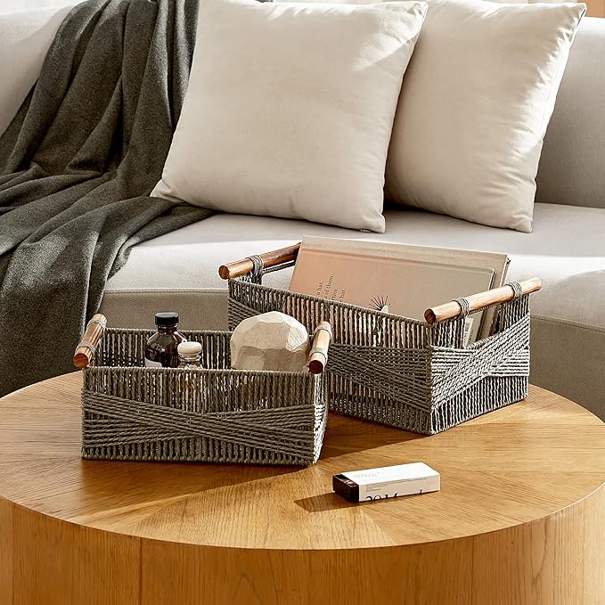 LA JOLIE MUSE Wicker Storage Baskets - Image 2