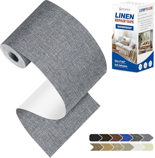 KING MOUNTAIN Linen Repair Patches, Self-Adhesive Fabric Patches, 4 X 63 inch by ForABetterHomeLife