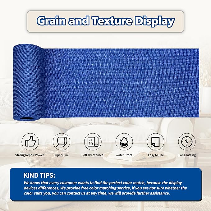KING MOUNTAIN Linen Repair Patches, Self-Adhesive Fabric Patches, 4 X 63 inch - Image 2