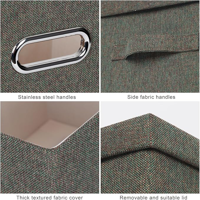 Large 17" 36 Quart Collapsible Stackable Storage Bins - Image 7