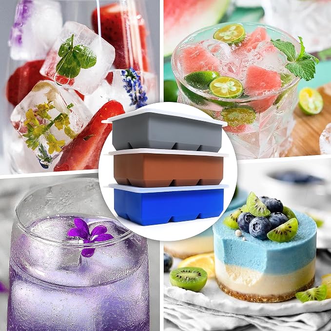 Silicone Ice Cube Trays 3 Pack - Image 2