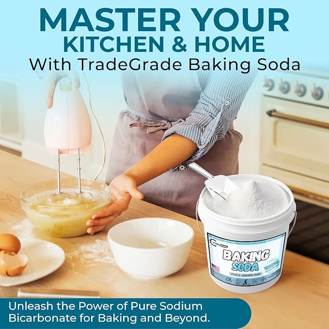 TradeGrade Pure Baking Soda Powder – 15 lb Bucket, Sodium Bicarbonate Powder | - Image 3