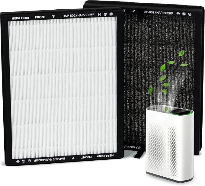 2 Pack HAP602 Replacement Filters Compatible by Granatan