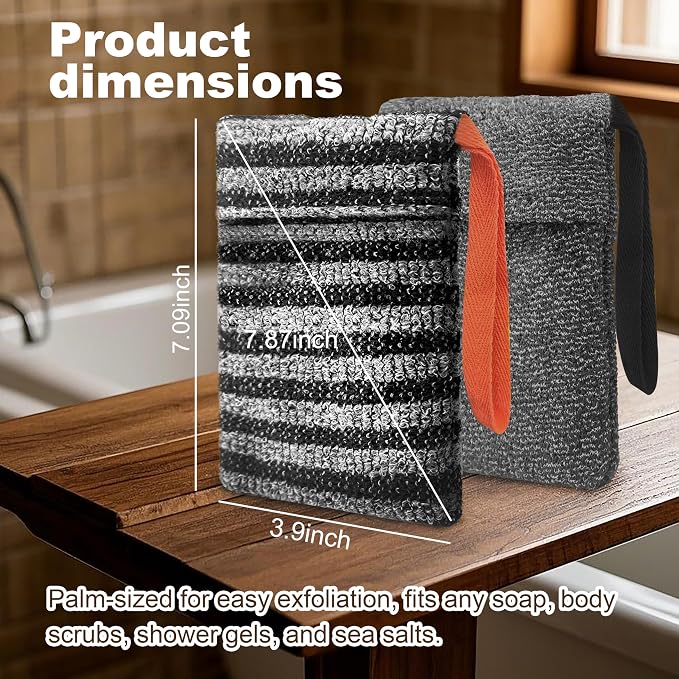 2 Pack Soap Bag Different Roughness Deep and Gentle, Bar Soap Pouch Saver Pocket - Image 2