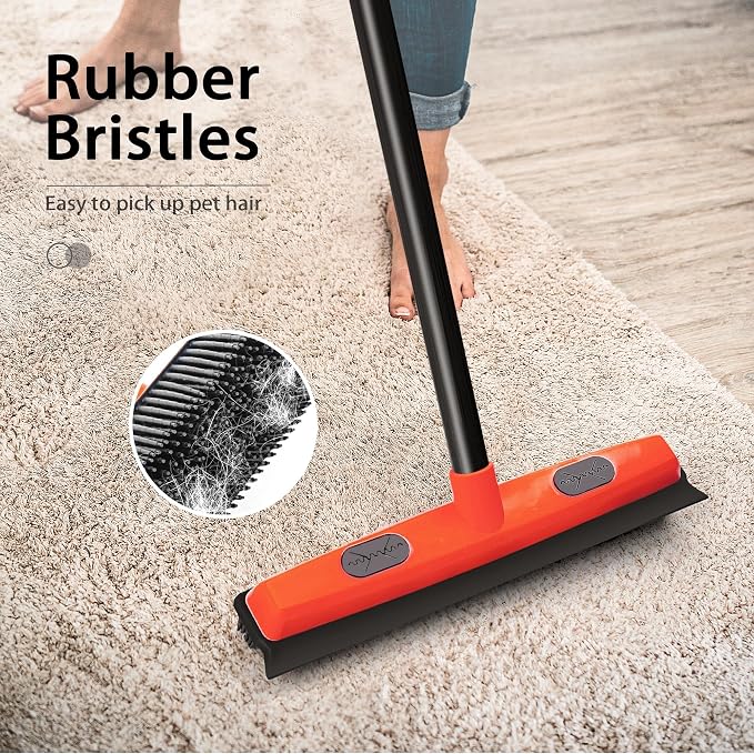 JEHONN Rubber Broom Carpet Rake Brush - Image 2